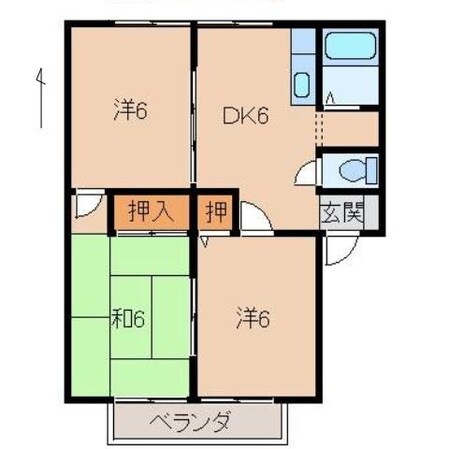 グリーンフル西川の物件間取画像